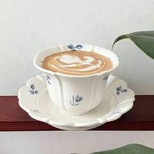 Ceramic Cup Coffee Cup Water Cup Mug Tea Cup Cup Minimalist Nordic StyleHome Decor Keepsake Hand-Crafted - Cups and Saucers, Beaded Petals, Ceramic - View 6