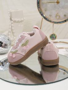 1 Pair Spring/Autumn Low-Top Casual Children Shoes, Soft Sole Breathable Baby Toddler Walking Shoes - Pink - View 7