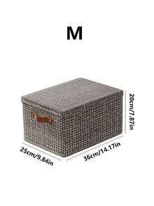 1 pieza Caja de almacenamiento de ropa de tela para el hogar, Caja de almacenamiento de ropa plegable, Caja organizadora de armario, Caja de almacenamiento de gran capacidad, Cesta, Cesta - Multicolor - Ver 14
