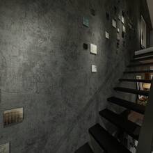 一套深灰色水泥裂纹壁纸,现代工业风家居装饰壁纸,防水深灰色墙贴,适用于家居装饰、客厅、办公室或创意空间,自粘式,易于安装和清洁 - 深灰色 - 查看 8