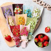 50pcs Colorful Mini Satin Rose Toothpicks - Decoration For Valentine's Day Desserts, Cakes, Suitable For Parties, Weddings, DIY Crafts And Romantic Gifts (Assorted Styles) - Multicolor - View 4