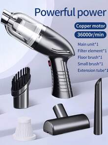 1pc Cordless Handheld Vacuum Cleaner - 36000RPM High Power Portable Dust Collector For Car/Home/Office, Rechargeable Battery, Washable Filter & Lightweight Design - Multicolor - View 3