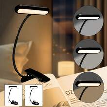 Rechargeable Clip-On LED Reading Light With Adjustable Gooseneck Arm, 3 Color Modes And 10-Level Brightness Adjustment - Ideal For Nighttime Reading In Bed, Study Or Living Room, A Perfect Gift For Book Lovers - 1PC - View 14