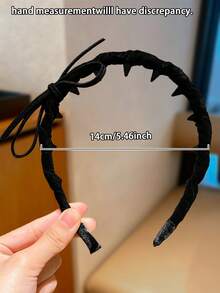 2pcs Toothed Headband Set - Multi-Color (Wine Red/Blue/Black), Vintage-Inspired Design, Toothed Structure For Secure & Non-Slip Wear, Bow Accent For Sweet Touch, Suitable For Daily, Commute, Date Outfits, Practical & Stylish Hair Accessory For Retro & Cute Hairstyles ,Hair Band ,Diadema ,Hair Hoop - Multicolor - View 2