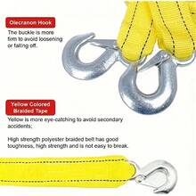 Heavy Duty Emergency Tow Rope With Metal Hooks, Durable And Flexible, Operation, Suitable For Vehicles, Camping And Outdoor Adventures, Vehicle Towing, Sturdy Construction, High Strength Material