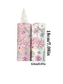 2个装印花车载纸巾盒，内含80张纸巾 - 可放入杯架，亦可作为家用桌面收纳盒，方便取用，2025年圣诞节送给车主的礼物 - 彩色 - 查看 9