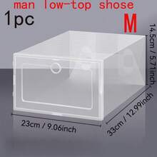 12/6pcs Clear Shoe Boxes Stackable Shoe Storage Organizer For Closet Sturdy Shoe Box Storage Containers With Clear Door Plastic Shoes Case Thickened Drawer Case Plastic Shoe Boxes Stackable Box Shoe Srganizer Containers For Sneakers Stacked Into A Shoe Rack Shoe Cabinets - Multicolor - View 15