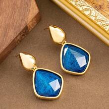 European And American Fashion Irregular Geometric Earrings Jewelry Valentine's Day Gift Personalized  Women Blue Earrings Ear Jewelry - BB - View 2