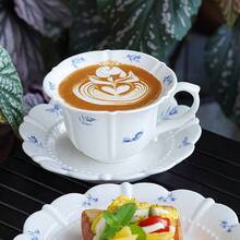 陶瓷杯 咖啡杯 水杯 马克杯 茶杯 儿童杯 简约北欧风 带把手 可定制雕刻 - 杯碟 珠點花瓣 陶瓷 - 查看 4