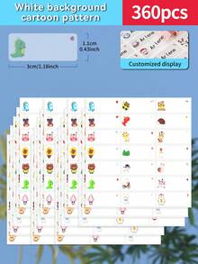 Customized 30/60/120/240/360/480pcs Transparent Waterproof Name Labels - White/Clear/Holographic/Rainbow Customized Stickers, Various Sizes Of Labels, Customizable Text,Office Decor