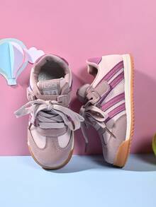 1 Pair Kids Sports Shoes Running Shoes Infant Shoes Baby Sports Shoes Girls Sports Shoes New Autumn Bestselling Shoes Children Anti-Slip Breathable Boys Soft Bottom Student Casual Shoes - Pink - View 2