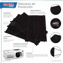 Cubrebocas Negro 200 piezas, Mascarilla Desechable Termosellada Tricapa, Tapabocas con 200 Piezas con Ajustador Nasal Oculto y Tecnologa Ligera de Filtrado Efectivo - Negro - Ver 4