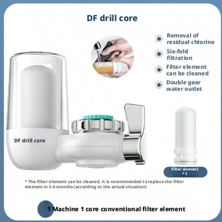 Filtro de agua para grifo del hogar con cartucho, sistema de filtración multicapa, purificación duradera del agua del grifo, promueve la salud - Multicolor - Añade 9