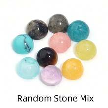 5-10pcs/Pack Natural Stone Gemstone Cabochons, Random Mixed Agate, Jade, Elegant Vintage DIY Jewelry Craft Supplies, Suitable For Necklace, Ring, Bracelet, Jewelry Making, Embellishment