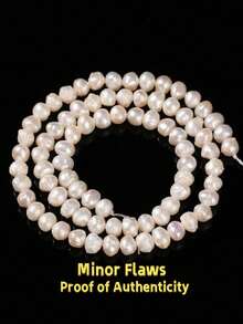 Perlas de agua dulce naturales blancas de 15 pulgadas, perlas naturales elegantes y lujosas de 5-9 mm (material no artificial) para la fabricación de joyas de mujer, adecuadas para collares, pulseras, aretes y manualidades DIY - Blanco - Ver 12