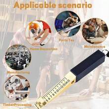 Cursor Measure Tool Detection Ruler Feeler Gauge Vernier Caliper Wedge Shaped ~ - 金色 - 查看 4