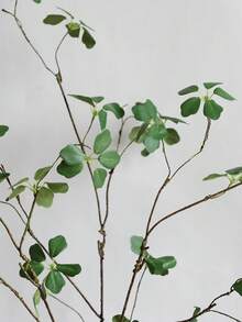 1 غصن اصطناعي مع أوراق، فرع أزاليا ياباني مقلد، فرع ورق ربيعي مزيف، رذاذ ورق مزيف من فرع الصفصاف، فرع البندق، لملء المزهريات، ديكور المكتب والمنزل والزفاف - متعدد الألوان - مشاهدة 7