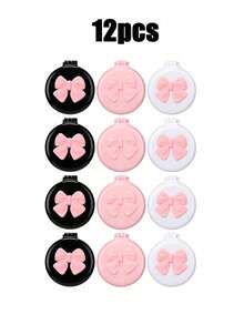 Bộ 12/6/1 món gồm lược mini gấp gọn hình nơ màu hồng, lược chải tóc, bàn chải tròn cầm tay massage da đầu, thích hợp cho bé gái đi du lịch, quà tặng nhóm, quà tặng tiệc tùng, tiệc mừng em bé, bộ đồ dùng tiệc năm mới 2026. - Nhiều màu - Xem 12