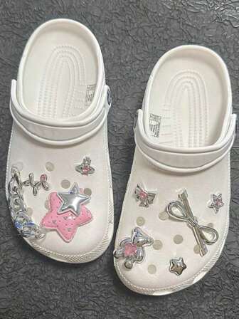 Shoe Accessory, Hole Shoes Decoration Buckle. DIY Hole Shoes Star Shaped Detachable Fashion Shoe Buckle (Shoes Not Included)