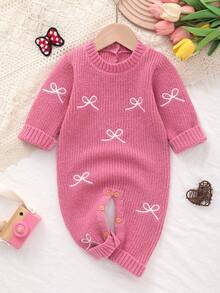 Cute & Sweet Butterfly Embroidery Romper For Baby Girls, Suitable For Outings Or Gatherings