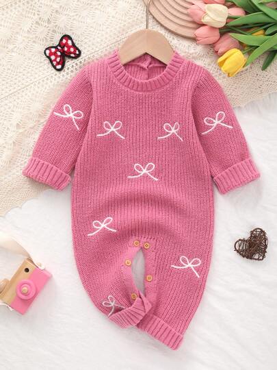 Cute & Sweet Butterfly Embroidery Romper For Baby Girls, Suitable For Outings Or Gatherings