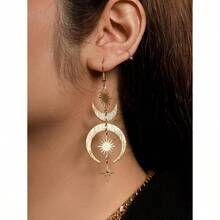 Moon Earrings Dangle, Gothic Boho Earrings Women, Boho Goth Jewelry, Jewelry Gifts - 金色 - 查看 4