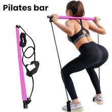 Yoga Stick Set, Multi-Functional Yoga Exercise Stick, Pilates Pole Set With Resistance Band - Home Fitness Equipment With Foot Rings And Straps, Fitness Elastic Band, Portable Yoga Puller, Suitable For Pilates Exercises, Yoga, Home Fitness, Slimming Exercises - Pilates Stick - View 12