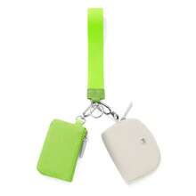 Women's Wrist Lanyard Keychain With Detachable Mini Wallet & Card Holder Pouches, Ideal Christmas Stocking Stuffer Gift For Travel, Everyday Carry, Keys, Cards And Small Essentials - NeonGreen Trắng - Xem 6