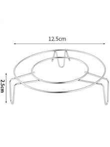 4个不锈钢四脚支架耐热厨房餐桌垫杯垫不锈钢隔热垫桌面防烫保护垫适用于餐厅厨房烘焙 - 銀色 - 查看 12