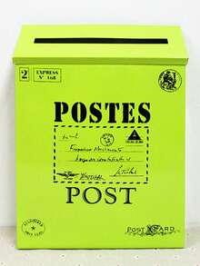 复古别墅镇镀锌铁邮箱信箱邮筒报纸杂志架箱捕手护栏花园门装饰，庭院门邮箱装饰