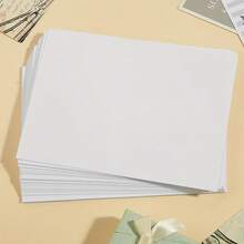 50/30张空白折叠卡片（4x6英寸），白色空白贺卡，适用于DIY卡片、感谢卡、邀请函及各种场合