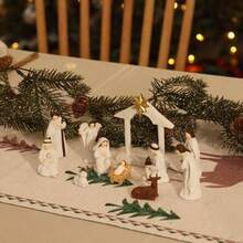 Nativity Sets Indoor, Set Of 11 Resin Nativity Scene Figurines Set Decor, Decorations Indoor Home Table Mantle Kitchen Shelf - ban đầu - Xem 4