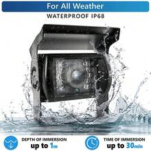 GEARZAAR Car Reversing Camera 4Pin + 7" LCD Monitor Truck Bus Van Rear View Kit 12V - Default - View 6