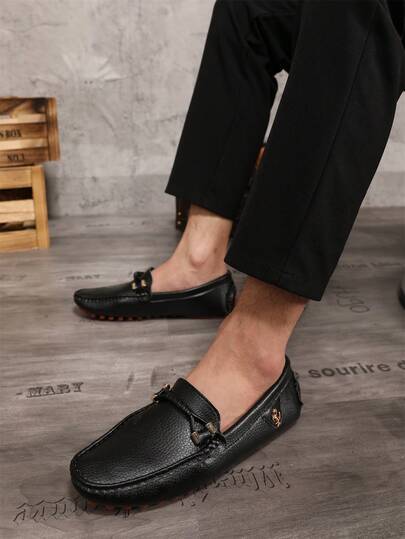 Plus Size 46-48 Handmade Men's Loafers, Slip-On Moccasin Shoes, Comfortable Casual Shoes For Work, Walking, Driving, Flat Sole