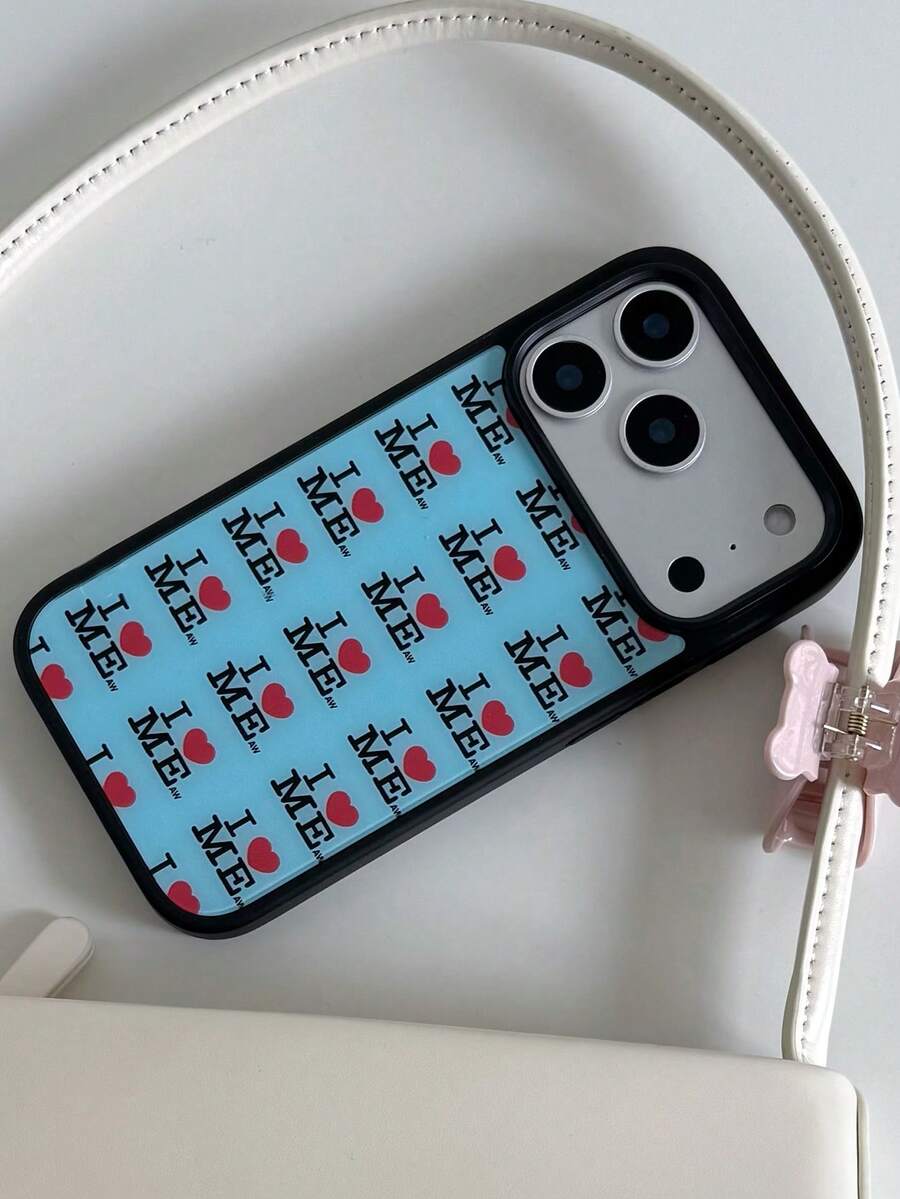 Ốp lưng điện thoại mềm in chữ phong cách retro, tương thích với iPhone 17 Pro Max, 17 Pro, 17 Air, 17, 16, 15, 14, 13, 12 Pro Max và 11, ốp lưng dễ thương và mềm mại, quà tặng cho các bạn nữ. - Màu xanh lam - Xem 1