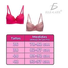 Brasier Sujetador Ropa Interior Ribete Encaje Copa Ajustable, lencería femenina, sujetador moderno con encaje, ropa interior cómoda, brasier ajustable copa, brasier elegante - Negro - Ver 3