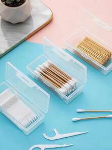 5 件套透明旅行收纳盒带盖，迷你收纳盒，旅行必备：可收纳牙签、牙线、时尚厨房和浴室用品、桌面清洁剂、唇刷、牙线带、创可贴、耳环盒、牙线收纳盒、透明收纳盒、家居收纳用品，专为居家和旅行设计。 - 彩色 - 查看 5