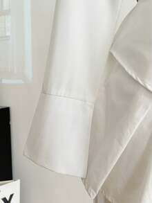 Women's Autumn New Arrival Long Sleeve Fitted Collared Button-Up Shirt