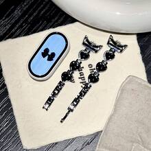 Correa de repuesto compatible con Xiaomi Mi Band 10/9/8, adecuada para la versión NFC, estilo de cadena de corazón de metal, accesorio de reloj inteligente, pulsera de estilo, elegante y de moda para mujer