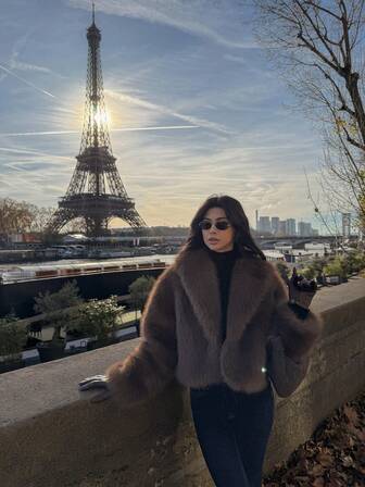 HH Women Solid Faux Fur Jackets Long Sleeves For Warmth Winter Coat Female Fashion Turn-Down Collar Loose Casual Outerwear