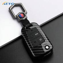 Carbon Fiber Texture ABS Car Key Shell, Compatible With Opel Astra, Mokka And Buick Cruze, Aveo, Malibu, Trax, Sail Key Accessories - Chevrolet a - View 10