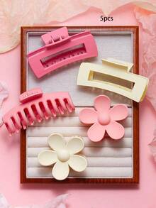 488件/套粉色甜美发饰套装，包含缎面发圈、蝴蝶结发夹、花朵和星星形状发夹、多种颜色的百搭基础款发圈 - 适合女孩和女士，是休闲、浪漫和正式场合的理想之选，包含头饰、爪夹、马尾发圈、发带等。 - 彩色 - 查看 14
