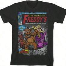 Five Nights Sister Location Funtime Foxy And Men'S Black-ShirtFive Nights At'S Celebrate Men'S Black-ShirtFive Nights At'S Character Squares Men'S Black-ShirtFive Nights At'S Characters Pins Boy'S Black-ShirtFive Nights At'S Comic Cover Art Boy'S Black-ShirtFive Nights At'S Disintegrating Fazbear Boy'S Black-ShirtFive Nights At'S Men'S Black Crew Neck Short Sleeve-ShirtFive Nights At'S Character Sheet Boy'S Black-ShirtFive Nights At'S Fazbear'S Pizza Ad Boy'S Black-ShirtFive Nights At'S Neon Green Game Over Boy'S Black-Shirt,Y2K Halloween Funny Graphic Percent Cotton Tees - màu đen - Xem 6