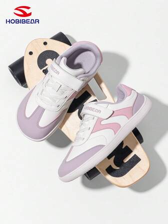 HOBIBEAR 1双青少年休闲运动鞋，男女童皆宜，赤足鞋设计，宽鞋头，舒适步行鞋，皮革鞋面，防水，橡胶鞋底，防滑，易穿脱，四季皆宜。