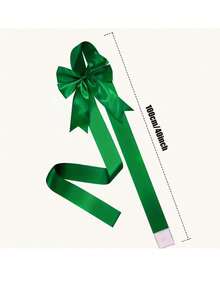 Christmas And New Year's Cabinet Ribbon Bows, 8x40 Inches (Approx. 20.3 X 100.6 Cm) Large Wreath Bows, Suitable For New Year's Decorations, Fireplace Door Party Supplies (Red), Set Of 4 - Multicolor - View 8