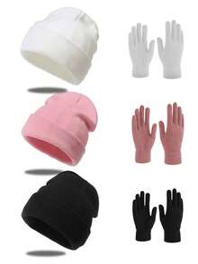 1pc Or 2pcs Unisex Solid Color Knit Beanie Hat, Warm Earflap Hat Suitable For Autumn/Winter Daily Use, Outdoor Travel, Hiking, Skiing, Cycling, Climbing Winter Gear Valentines Gift - Style H - View 11