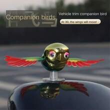 Cross-Border Flying Bird Motorcycle Car Creative Wind Power Plug-In-Free Decoration Simulation Car Rearview Mirror Decoration