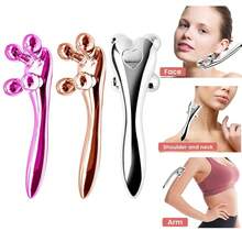 4D按摩滚轮面部按摩工具抗橘皮组织按摩器塑形按摩器面部脱毛器美容仪 - 彩色 - 查看 3