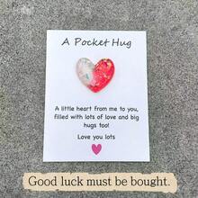 2PCS,Hot  Love Pocket Hug Pocket Hug Greeting Card Gradual Change Color Love Peach Heart Ins Creative Holiday Gift - 彩色 - 查看 2