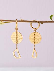 MiDuoDuo 一对镶嵌锆石的奢华巴洛克彩色珍珠耳环，18K镀金不锈钢彩色水晶时尚百搭耳环，优雅女士配饰，U型耳钩仿珍珠耳环，简约奢华女士耳环 - F340珍珠耳環 - 查看 5